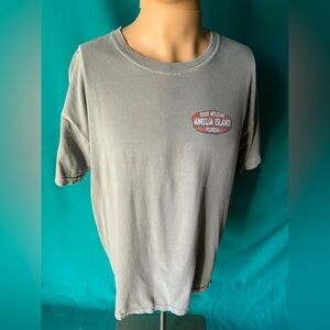 Comfort Colors ‘Dogs Welcome’ Amelia Island Graphic Gray Tee, Men’s Large